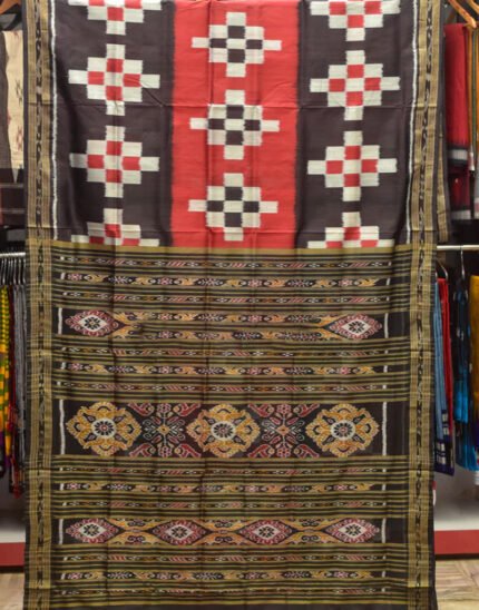 Coffee Red Big Body Pasapali Silk Saree