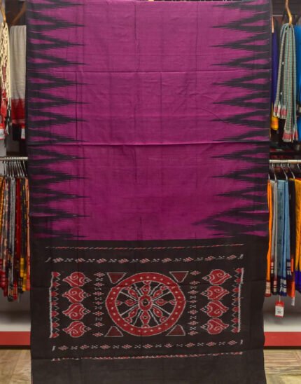 Magenta Kargil Kumbha Cotton Saree
